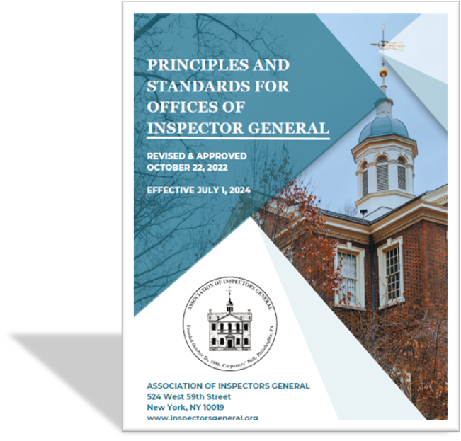 A copy of the cover of the AIG Green Book with a picture of Philadelphia's Constitution Hall in the background.